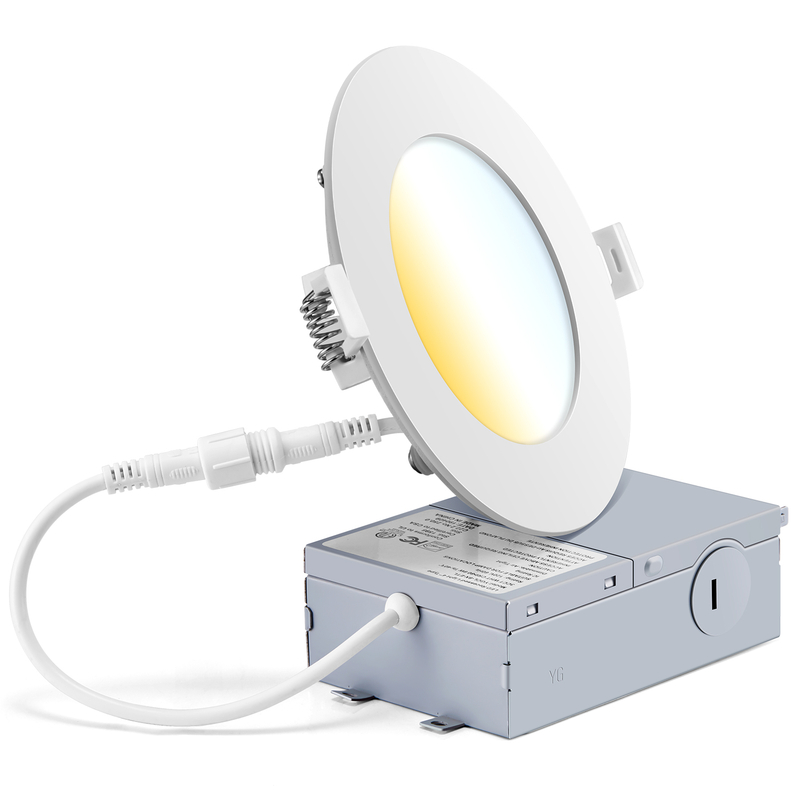 3in 4in 6in 3CCT Potlight Recessed Slim Panel IP54 Wall Switch LED Downlight
