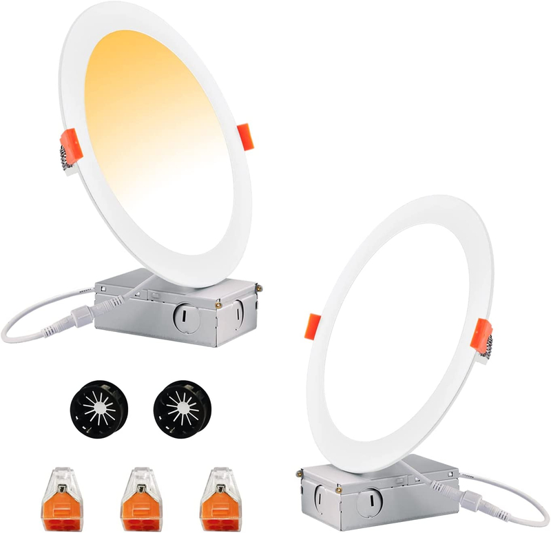 YG ETL/ES/FCC Listed AC120V 8in 18watts 3CCT Indoor Residential Slim Panel Recessed LED Downlights for Damp Location