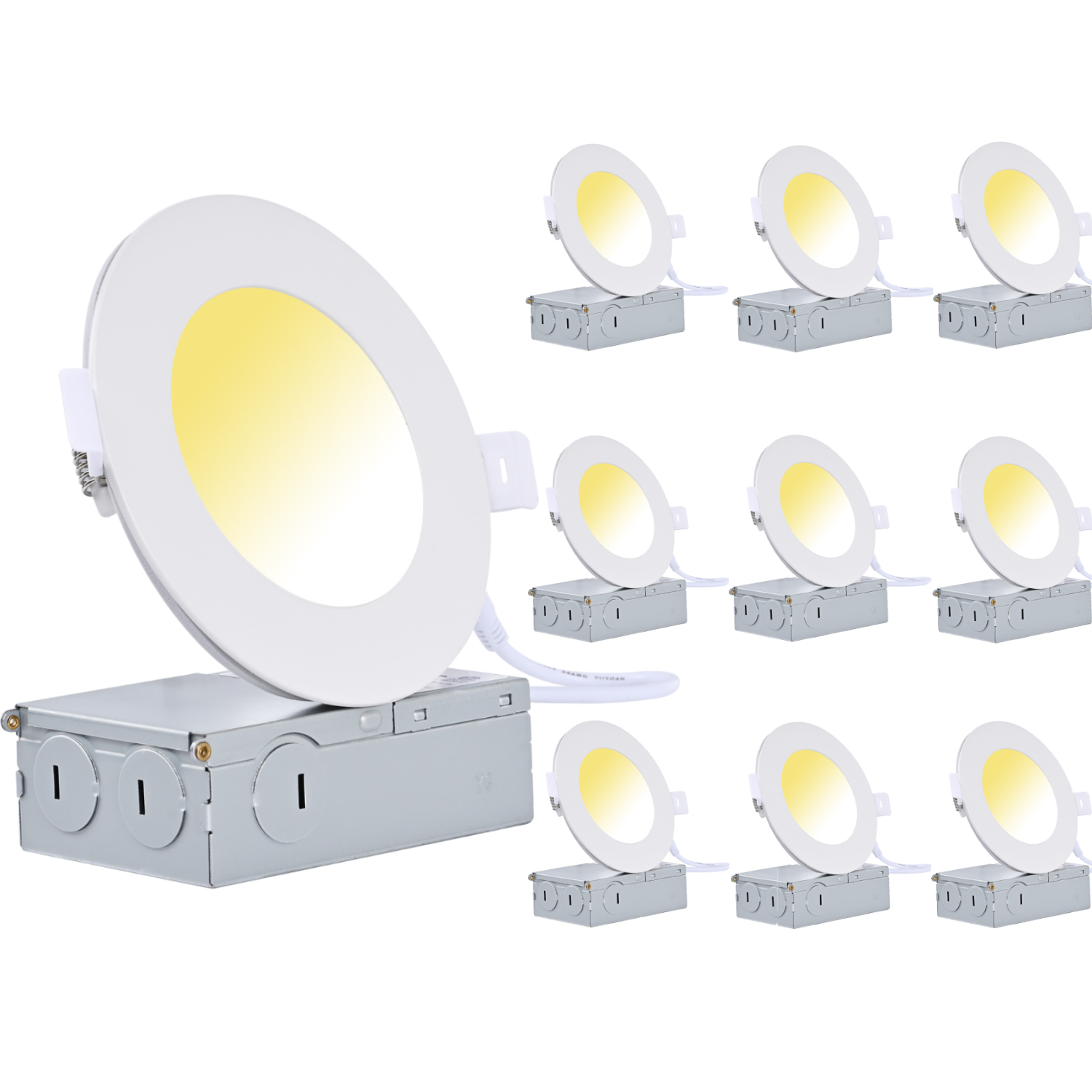YG008 High Brightness 810LM 4in 3CCT Potlight LED Recessed Slim Panel Light
