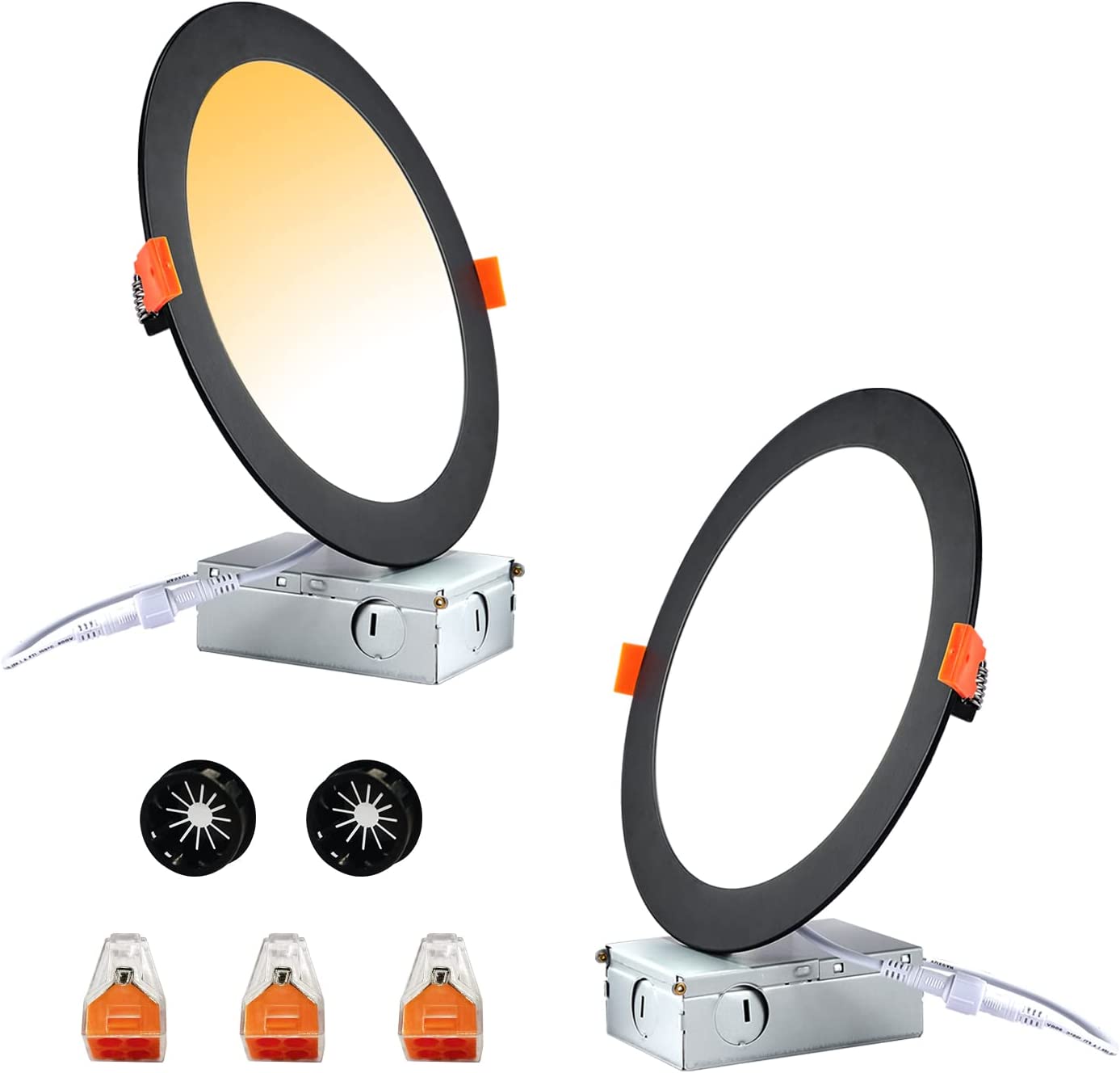 YG ETL/ES/FCC Listed AC120V 8in 18watts 3CCT Indoor Residential Slim Panel Recessed LED Downlights for Damp Location