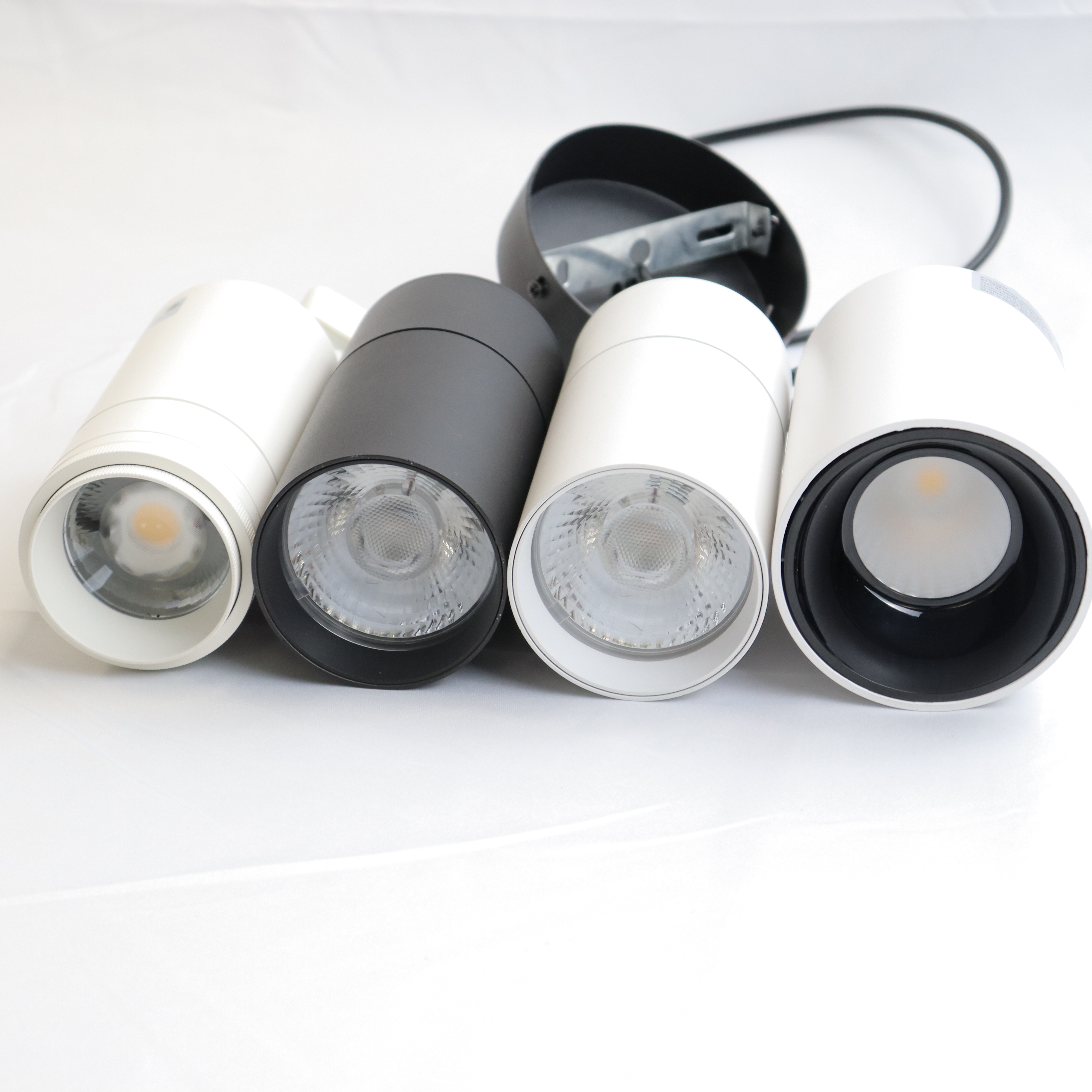 black white color Led commercial indoor downlight track light 