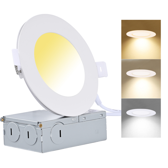 YG008 High Brightness 810LM 4in 3CCT Potlight LED Recessed Slim Panel Light