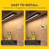 LED Under Cabinet Light For Closet Cabinet Counter Bookshelf 3CCT Adjustable Dimmable Black White Finish Selectable Hardwired Plugged-in Under counter Lighting Bar