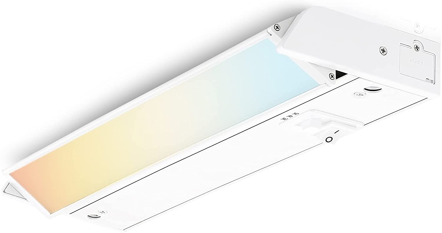 LED Under Cabinet Light For Closet Cabinet Counter Bookshelf 3CCT Adjustable Dimmable Black White Finish Selectable Hardwired Plugged-in Under counter Lighting Bar