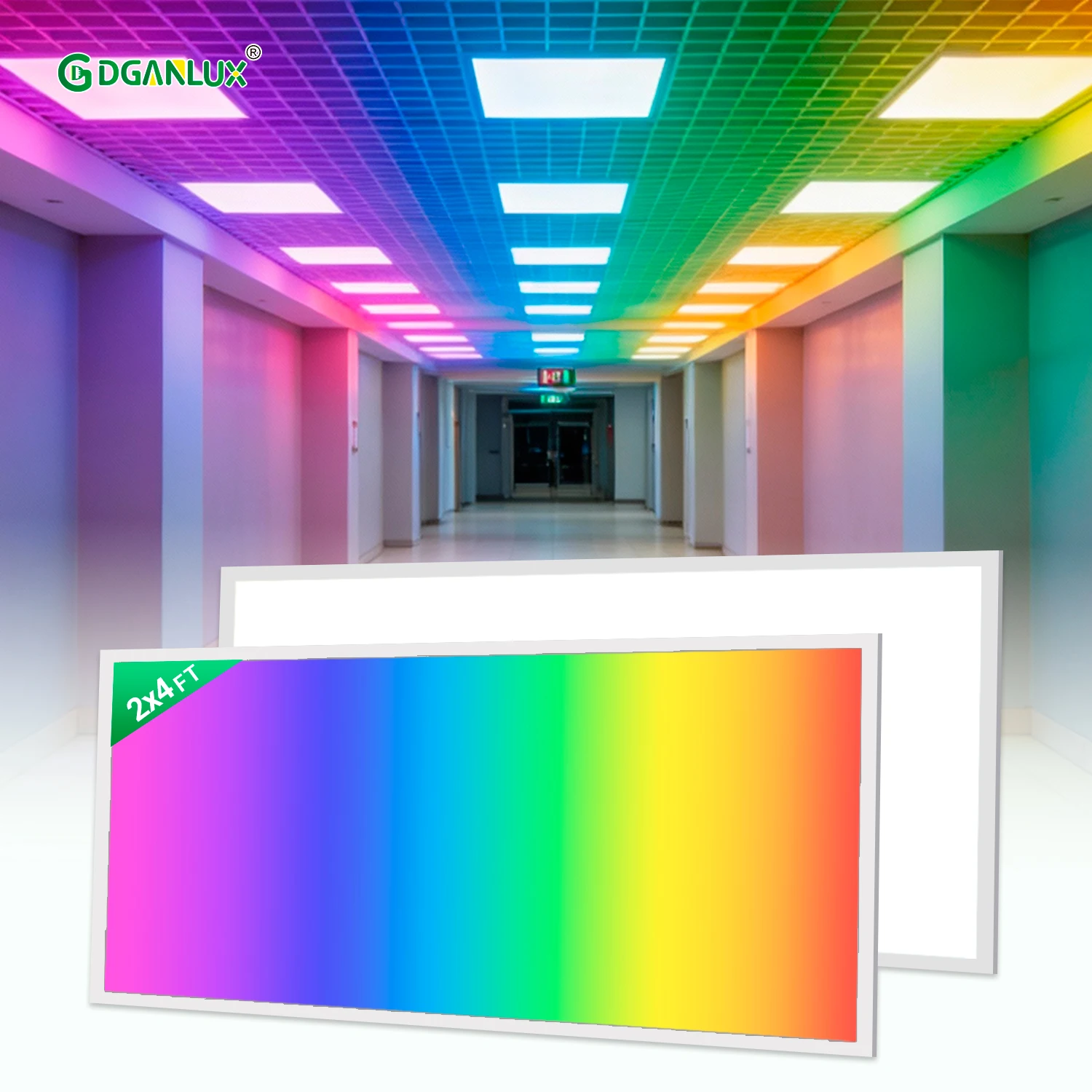 Bluetooth&WIFI Control CCT Tunable LED Panel Lights 2x2FT 2x4FT 1x4FT Back-lit LED Flat Panel Light