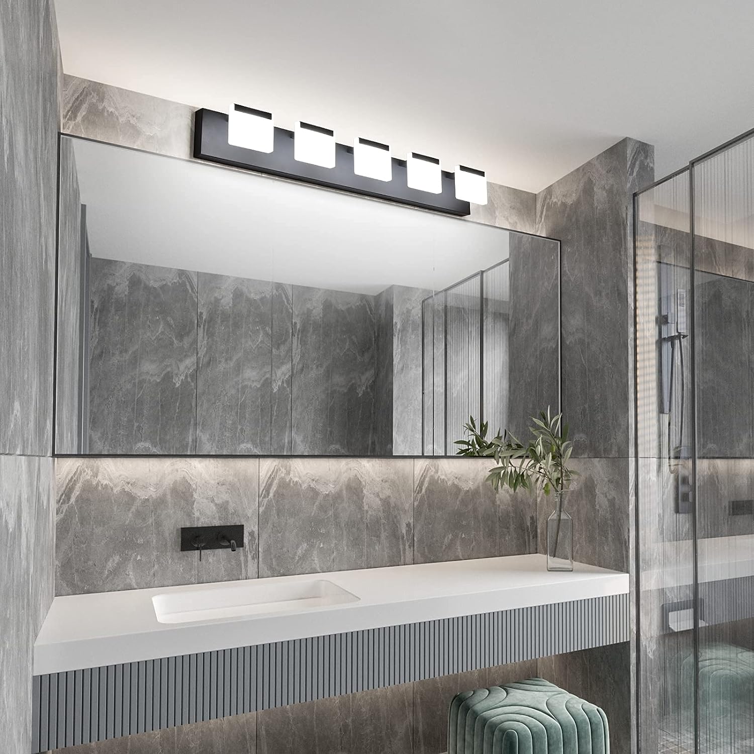 Up and Down Black LED Vanity Light