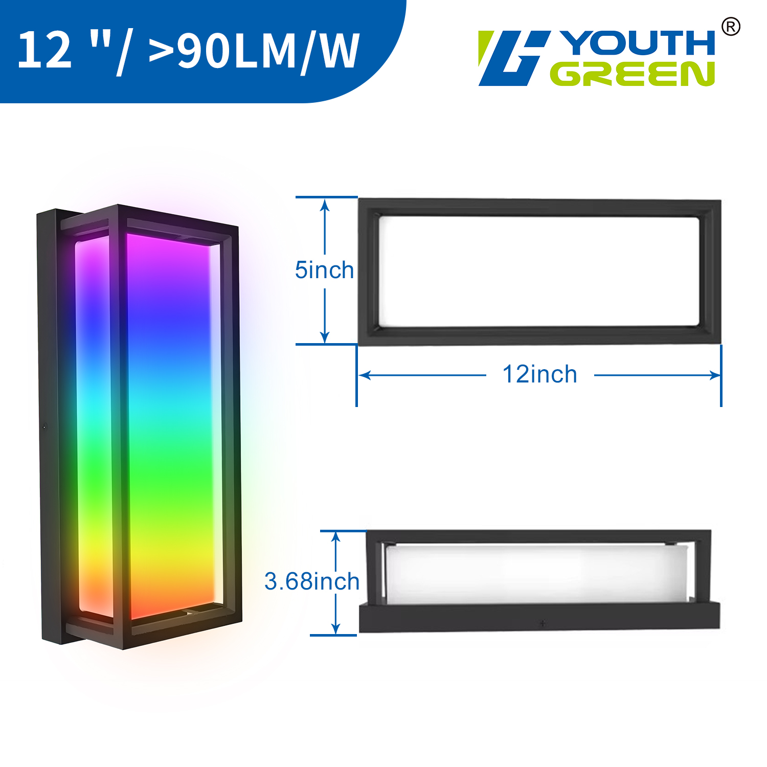 CCT & Power Tunable LED Wall Light