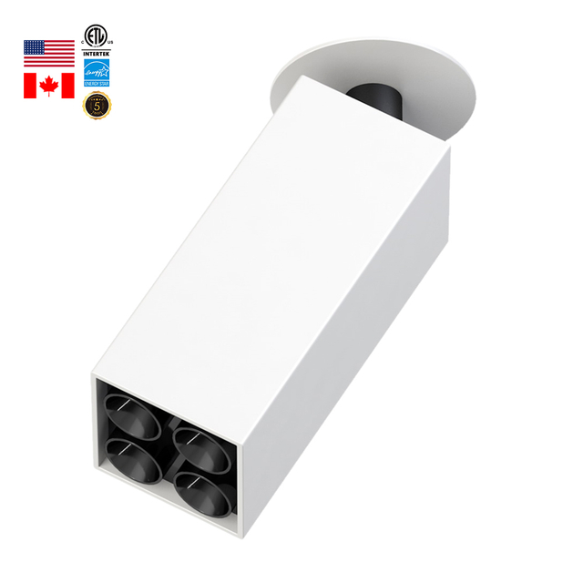 Adjustable LED Office Lights Cylinder Cob Spotlight Living Room Aluminum Surface Mounted Downlights for Home Hotel