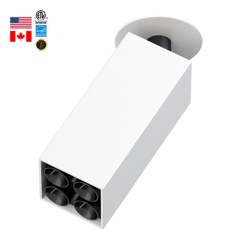 Adjustable LED Office Lights Cylinder Cob Spotlight Living Room Aluminum Surface Mounted Downlights for Home Hotel