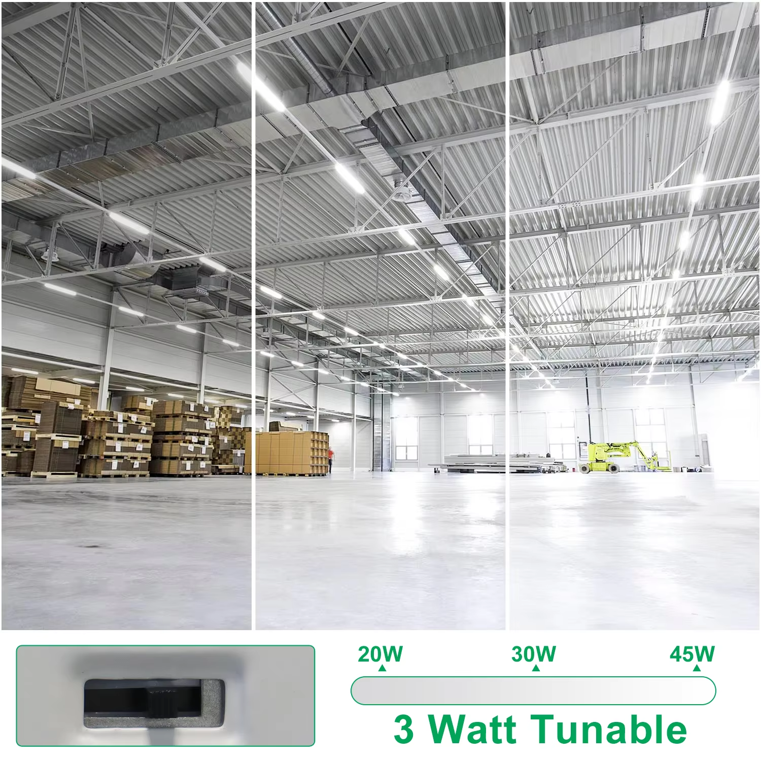24W 45W 80W Aluminum Body 3Power 3CCT Tunable LED Linear Strip Light