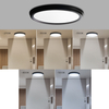 Matte Black Selectable LED Flush Mount