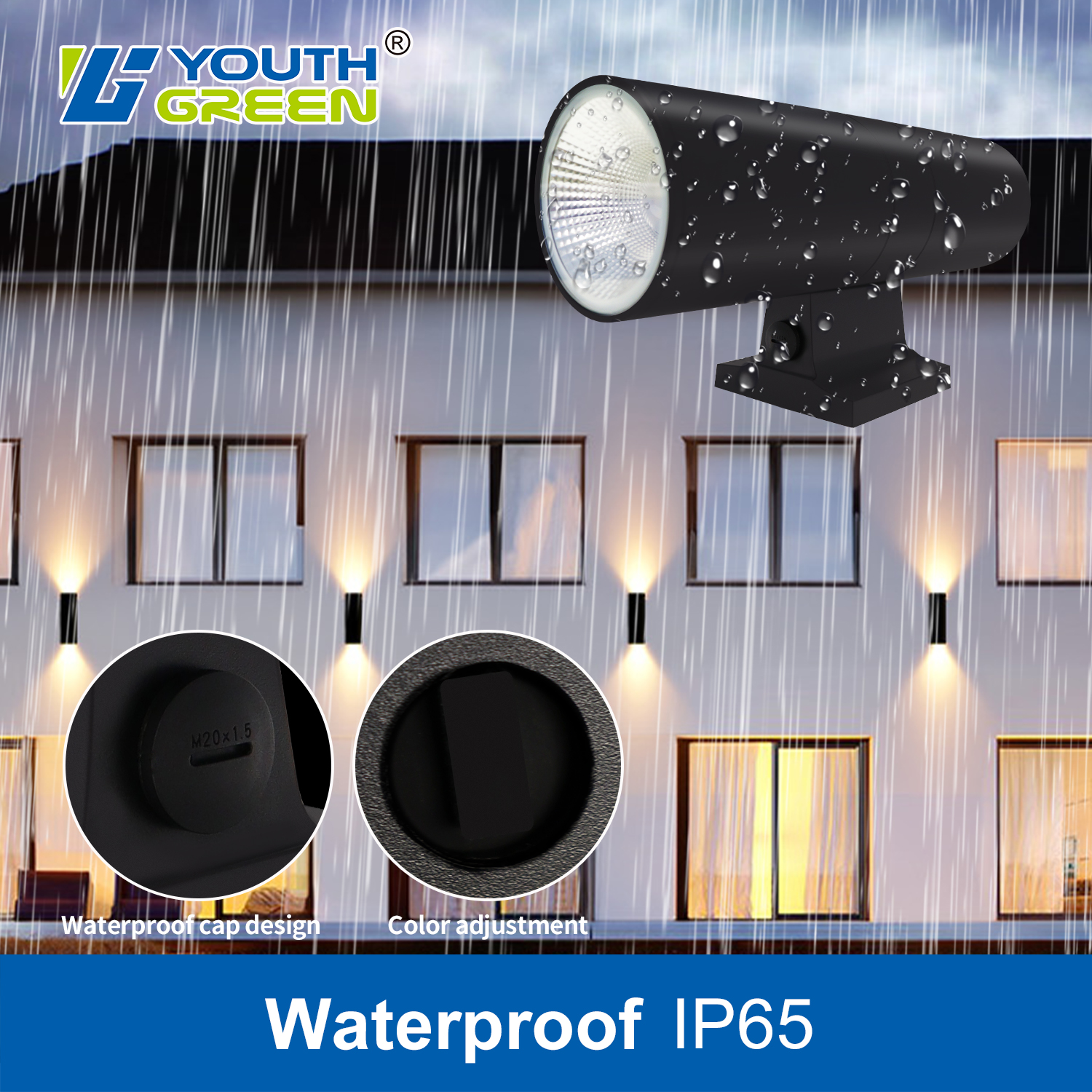 UP and Down Outdoor LED Wall Light
