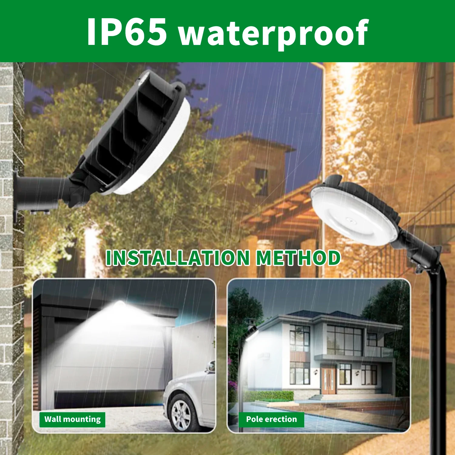 Die-cast Aluminum LED Area Lamp 90-70-50W Adjustable 3CCT Led Barn Light with DLC Listed