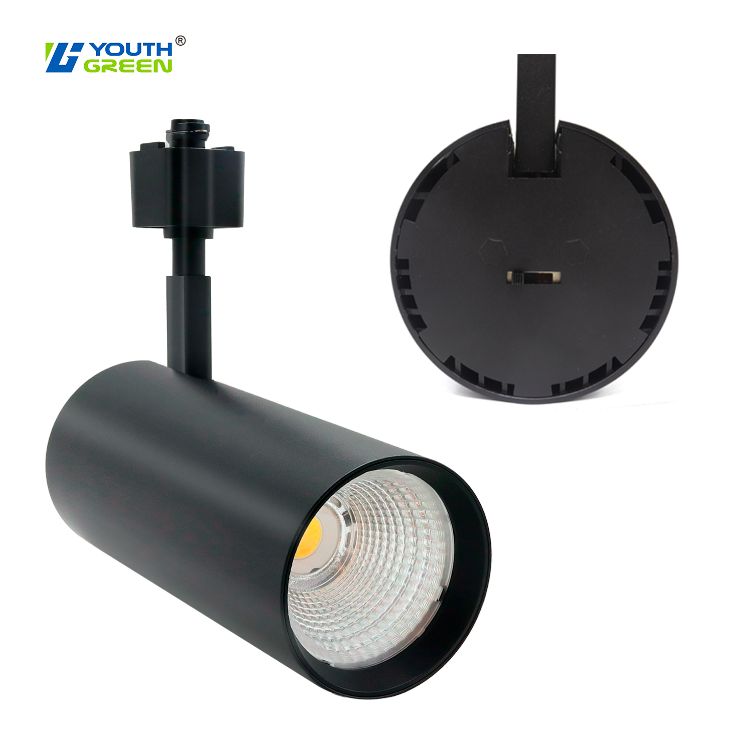 Black LED Track Light Commercial COB Adjustable 10W 20W 30W 5CCT Tunable LED Ceiling Spotlight