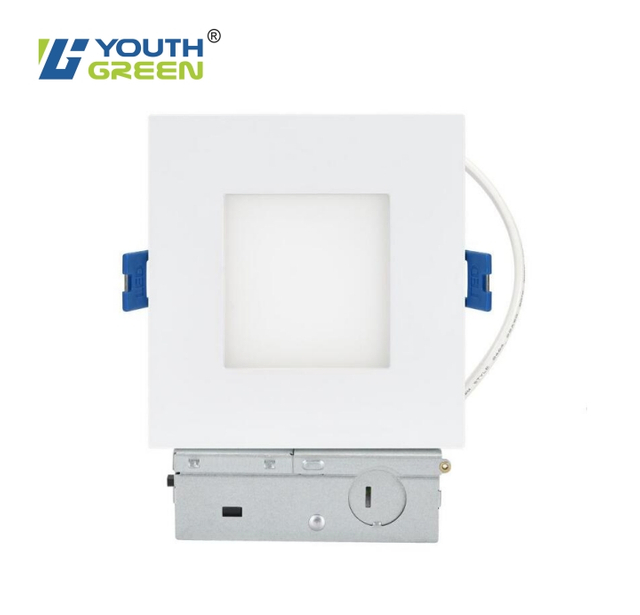 4IN Square Single CCT/3CCT/5CCT LED Slim Panel With Round Cuthole 9W