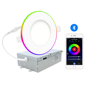 Bluetooth Control Recessed Slim Downlight With Night Light RGBCW