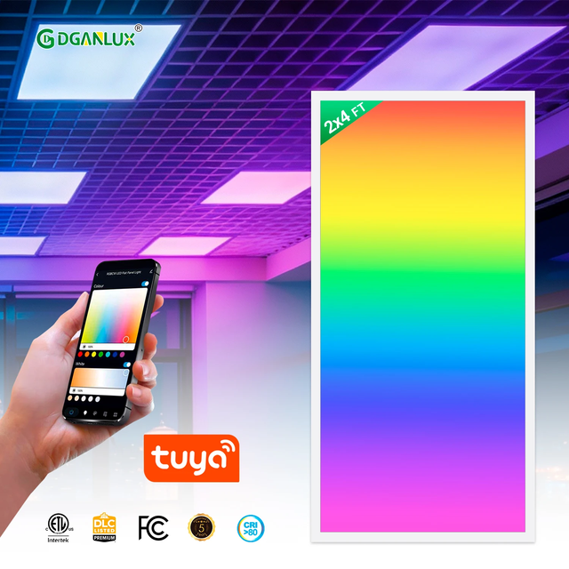 Bluetooth&WIFI Control CCT Tunable LED Panel Lights 2x2FT 2x4FT 1x4FT Back-lit LED Flat Panel Light
