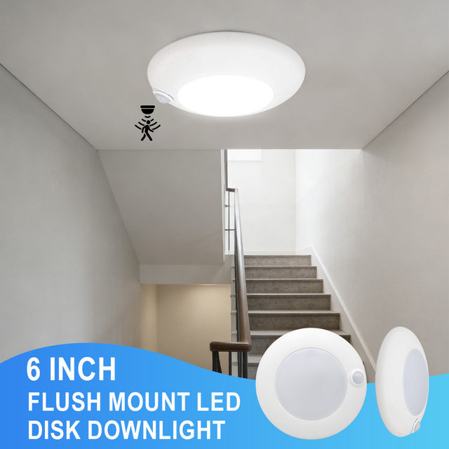 6 Inch 15W 5CCT LED Disk Light with Motion Sensor