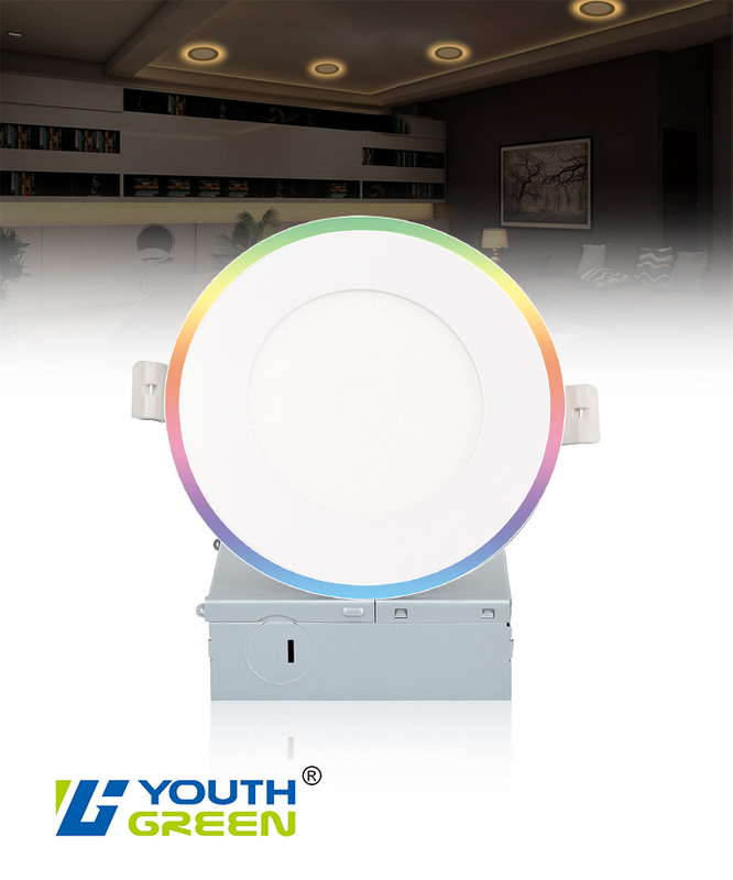 4Inch 6Inch 5CCT With Night Light 2000K/RGB LED Recessed Slim Downlight 9W+3W 12W+3W