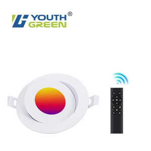 4INCH 3CCT Remote Controlled LED Eyeball Gimbal Downlight 9W