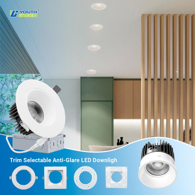 4 Inch 15W Trimless Downlight Anti Glare Trim Selectable LED Downlights 5CCT LED Ceiling Light ETL Ceiling Trimless Downlights