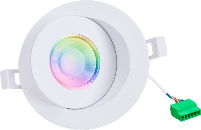 DC24V LED Eyeball Gimbal Downlight RGBCW Compatible with Tuya Zigbee Dali Etc