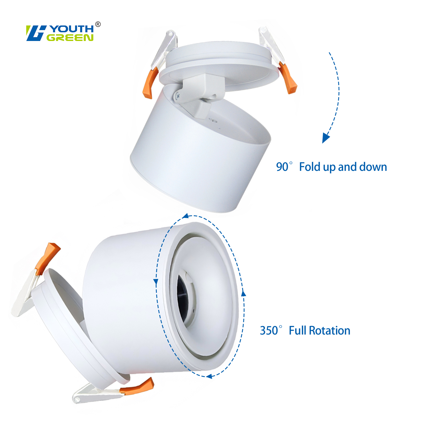 5CCT Adjustale COB Chips White Color LED Cylinder Donlights