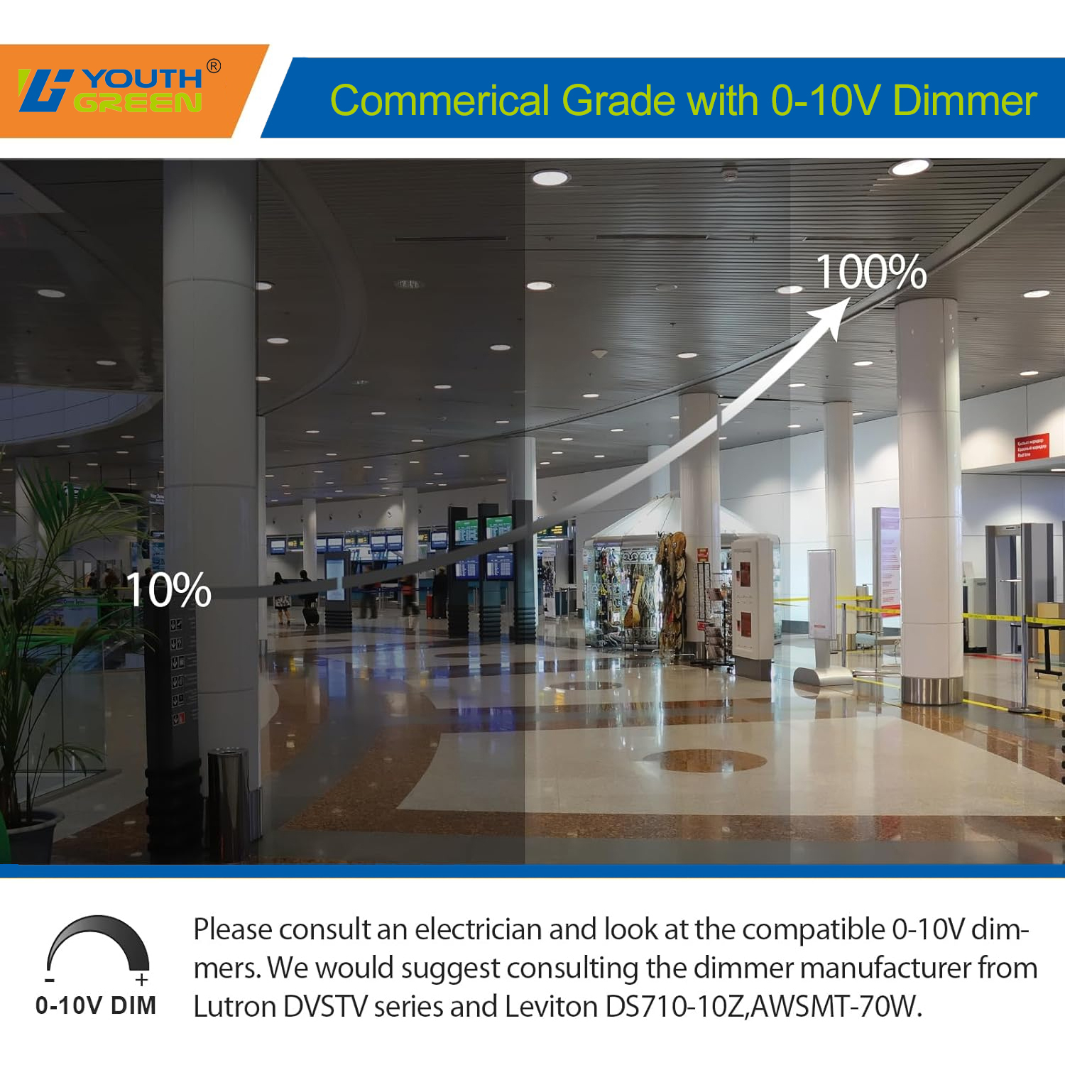 4 6 8 inch CCT & Lumen Adjustable LED Commerical Downlight