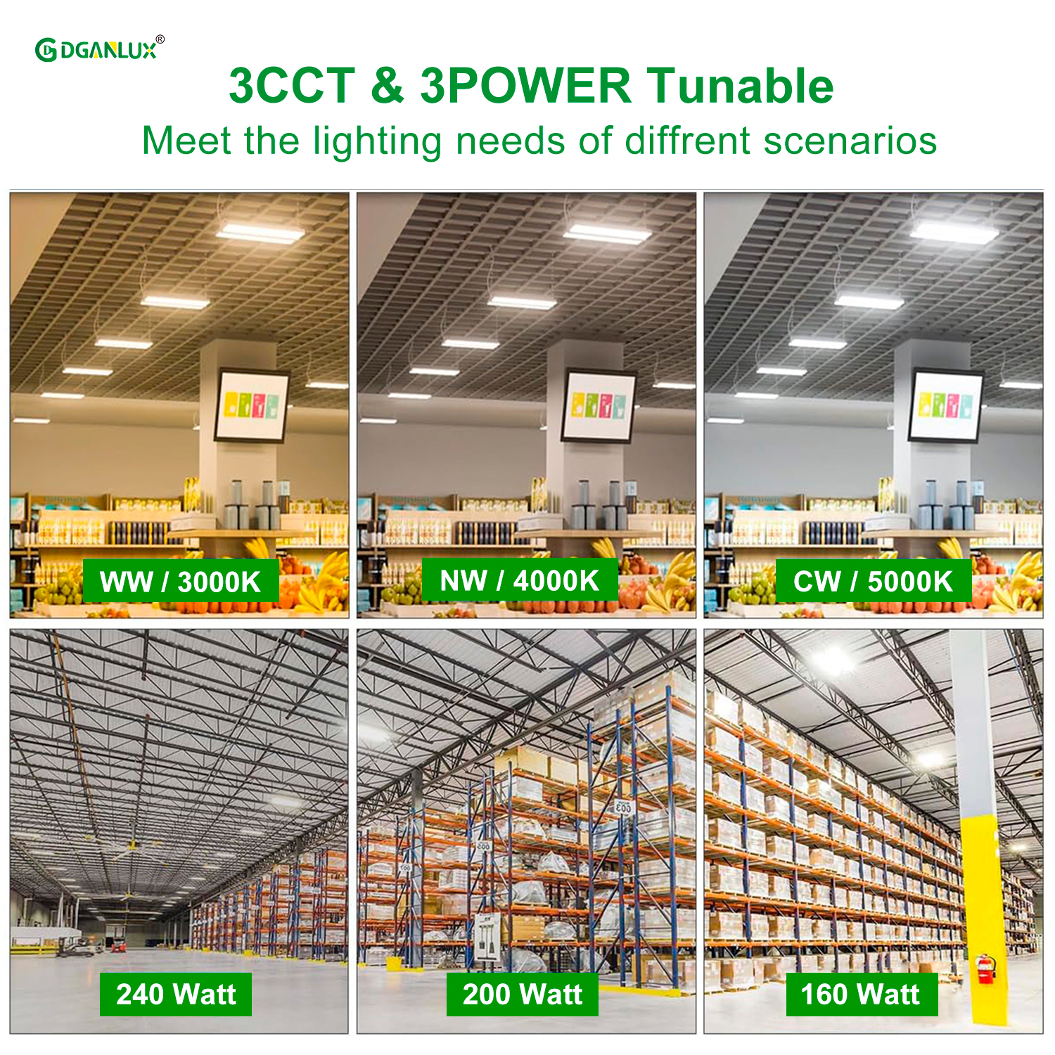 3Power 3CCT LED Linear High Bay Light