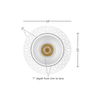 Round Square Trimless Slim Recessed Lighting 3 Inch 5CCT Color Changing LED Commercial Downlight 