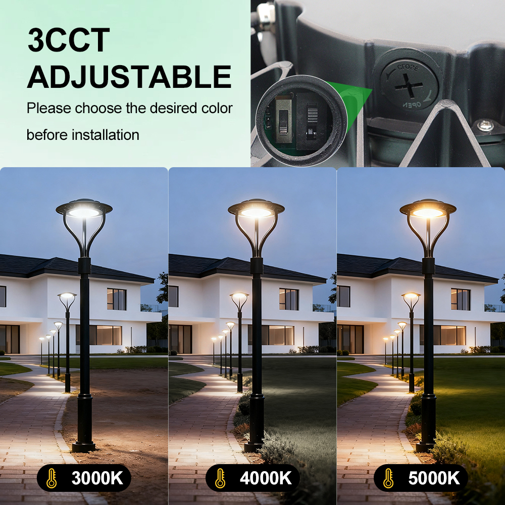 3Power 3CCT Dimmable LED Post Top Light
