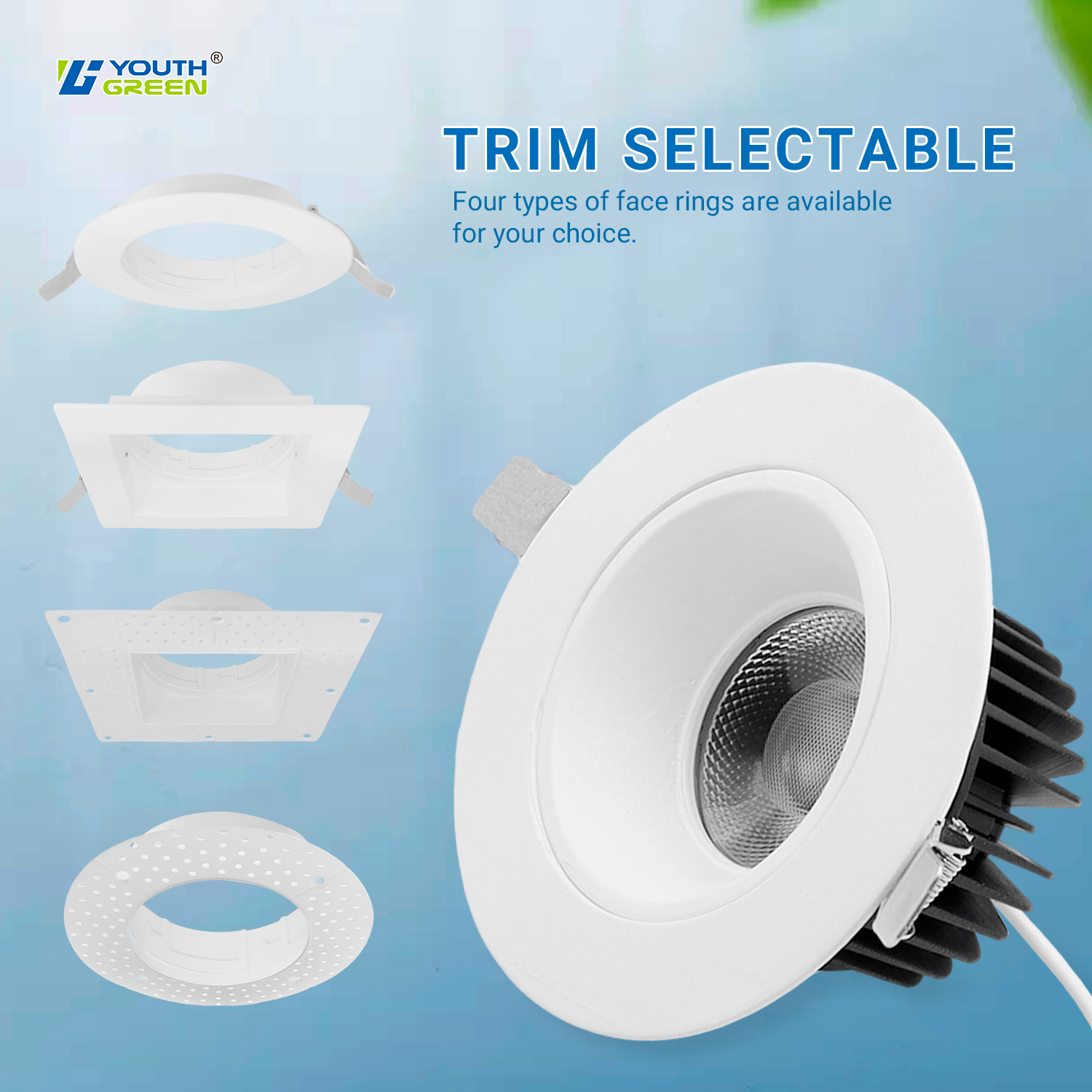 4 Inch 15W Trimless Downlight Anti Glare Trim Selectable LED Downlights 5CCT LED Ceiling Light ETL Ceiling Trimless Downlights