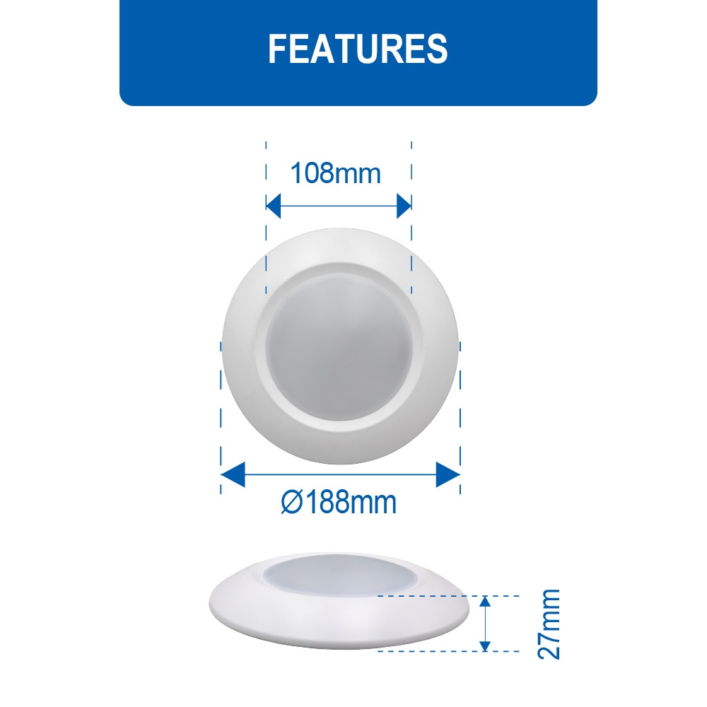 6 Inch 15W 5CCT LED Disk Light