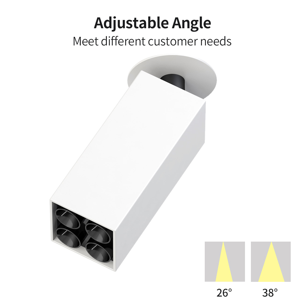 Adjustable LED Office Lights Cylinder Cob Spotlight Living Room Aluminum Surface Mounted Downlights for Home Hotel