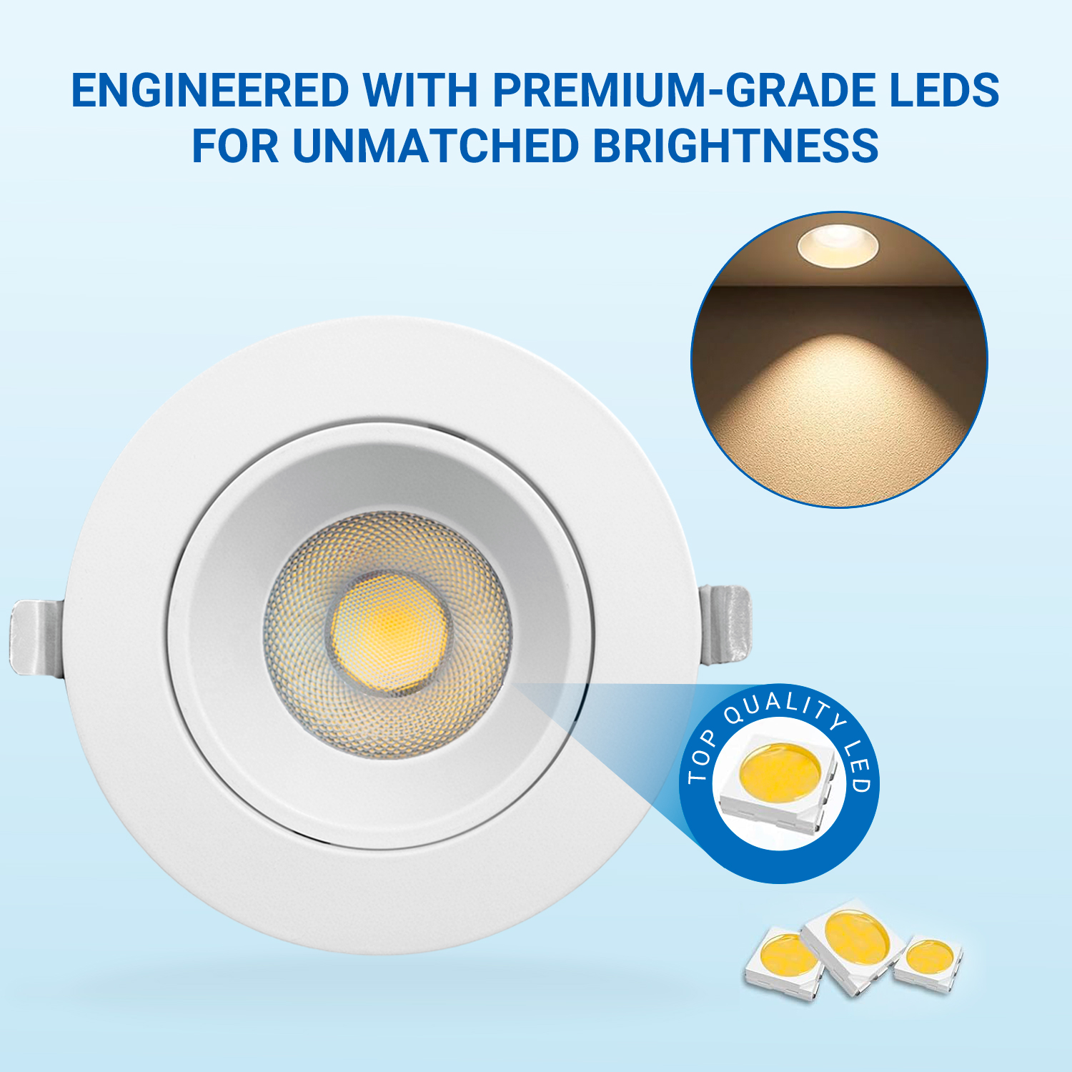 4 Inch 15W Trimless Downlight Anti Glare Trim Selectable LED Downlights 5CCT LED Ceiling Light ETL Ceiling Trimless Downlights