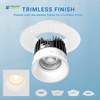 4 Inch 15W Trimless Downlight Anti Glare Trim Selectable LED Downlights 5CCT LED Ceiling Light ETL Trimless Downlights