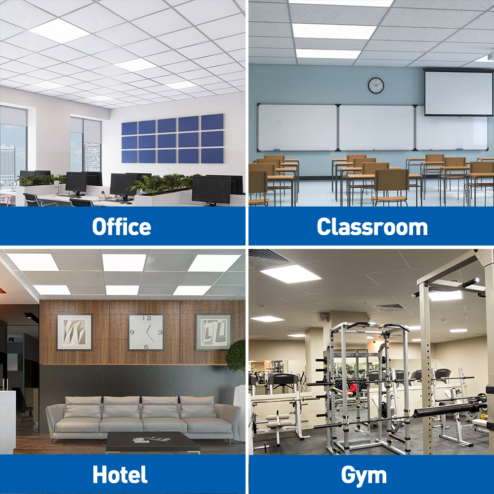 DLC ETL Listed Bluetooth Control Power & CCT Tunable 2x2FT 2x4FT 1x4FT Back-lit LED Flat Panel Light