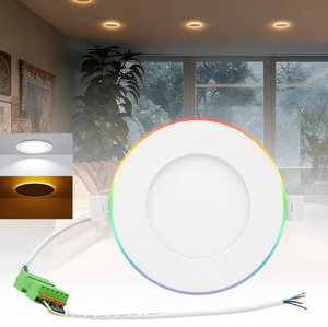 Low Voltage DC24V 4Inch Led Recessed Downlight 2700K-6000K Selectable Main Slim Downlight With RGBCW Night Light For Indoor Using