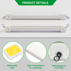 24W/40W/60W Power & CCT Tunable Industrial LED Tube Fixture Vapor Tri-proof Light