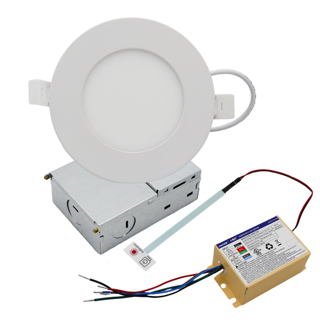 ETL FCC Energy Star Certified 4in 9W 5CCT Slim Panel Light with 90min Emergency Time Rechargable Emergency Driver 5Years Warranty