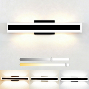 Acrylic Black Vanity Light Bar Makeup Desk/Bathroom Mirror Lighting Fixtures 