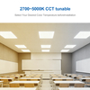 DLC ETL Listed Bluetooth Control Power & CCT Tunable 2x2FT 2x4FT 1x4FT Back-lit LED Flat Panel Light