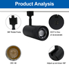 High Quality Zoomable LED Track Light Interior Black White COB 5CCT Adjustable Zoomable Head Spot Led Track Light