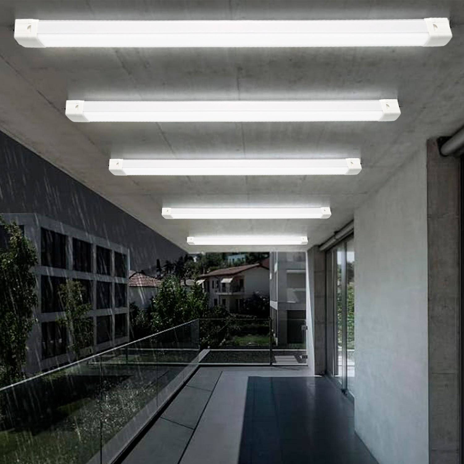 24W/40W/60W Power & CCT Tunable Industrial LED Tube Fixture Vapor Tri-proof Light