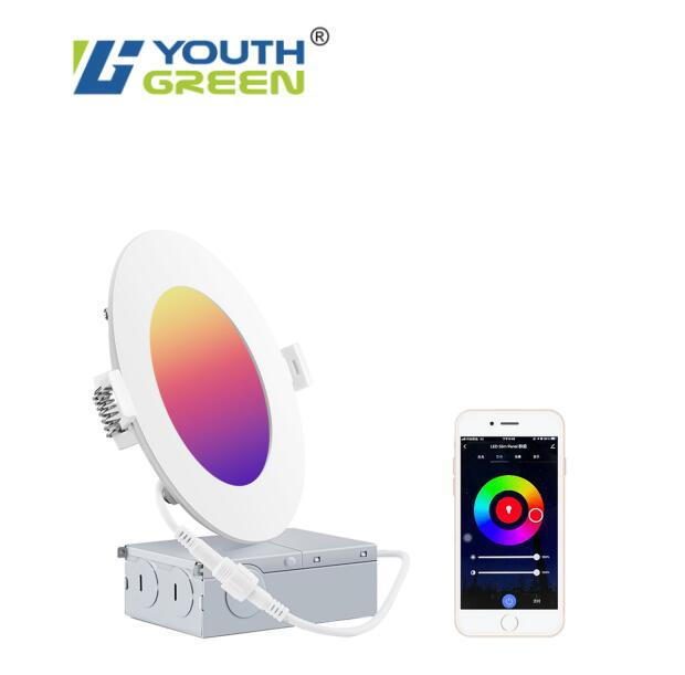 4INCH 2000-6000K RGB LED Recessed Slim Downlights 9W