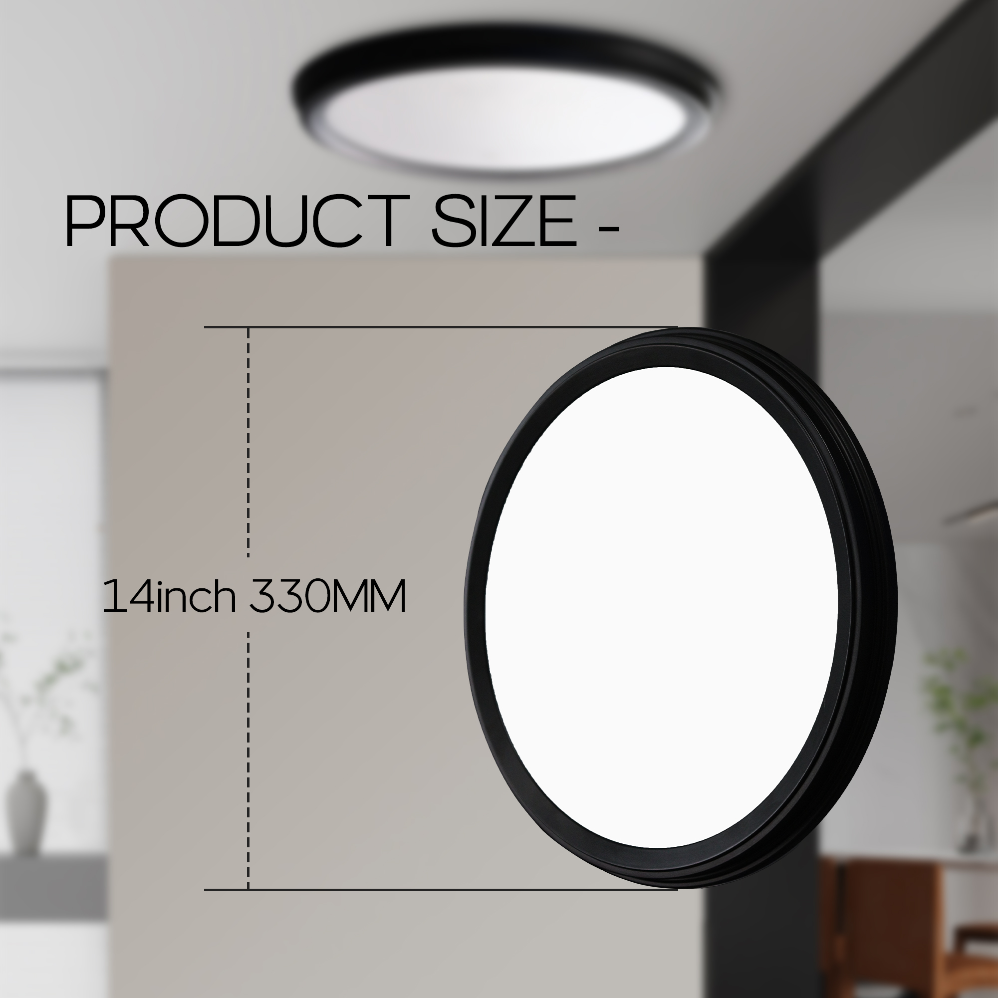 Matte Black Selectable LED Flush Mount
