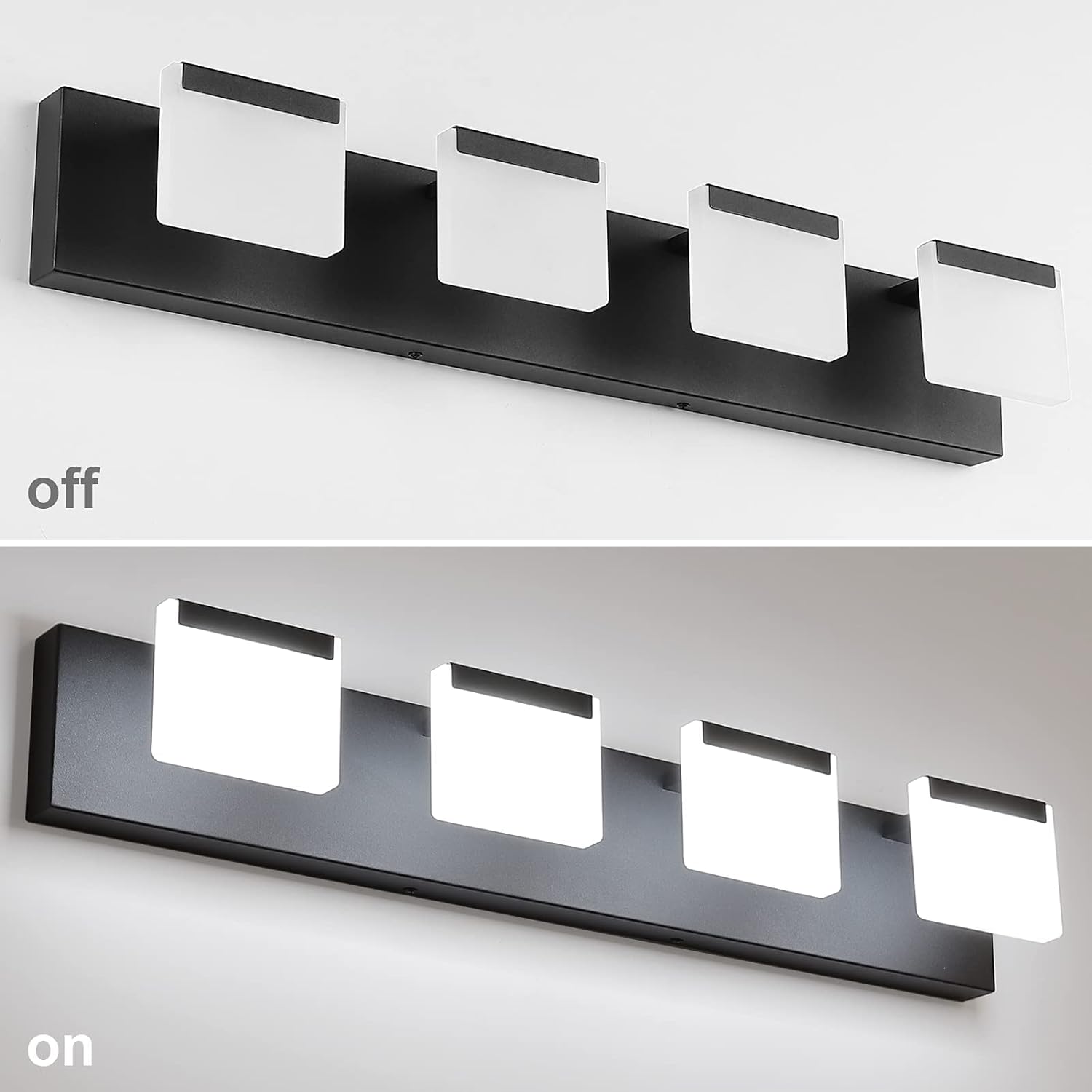 Up and Down Black LED Vanity Light