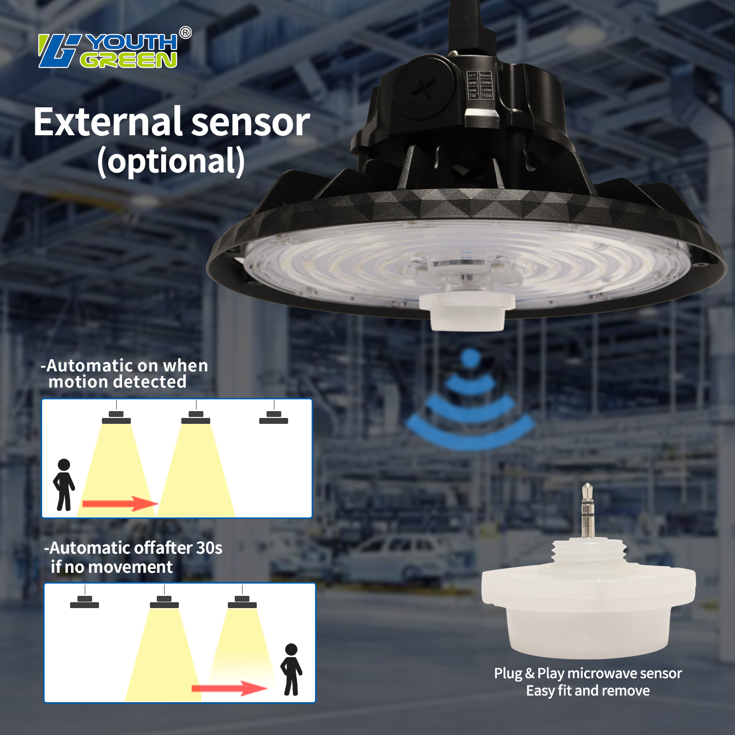 CCT& Power Tunable UFO LED High Bay Light